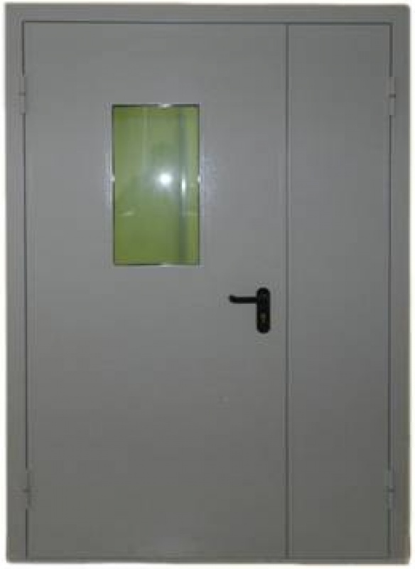 Дверь противопожарная двупольная ДПМ-2 ЕI 60  1400*2000 